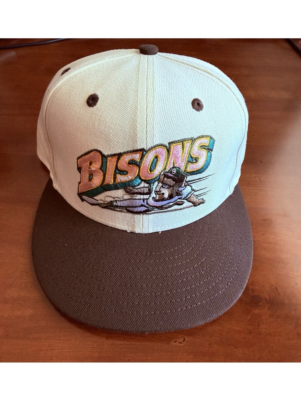New Era 59FIFTY Buffalo Bisons Cream Brown Orange New Rare Fit 7 1/8 Hat